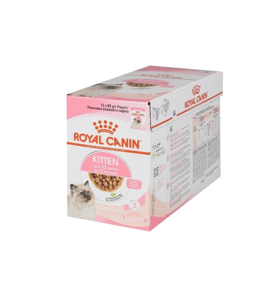 ROYAL CANIN - Alimentation humide Kitten en sauce, 12 x 85 g