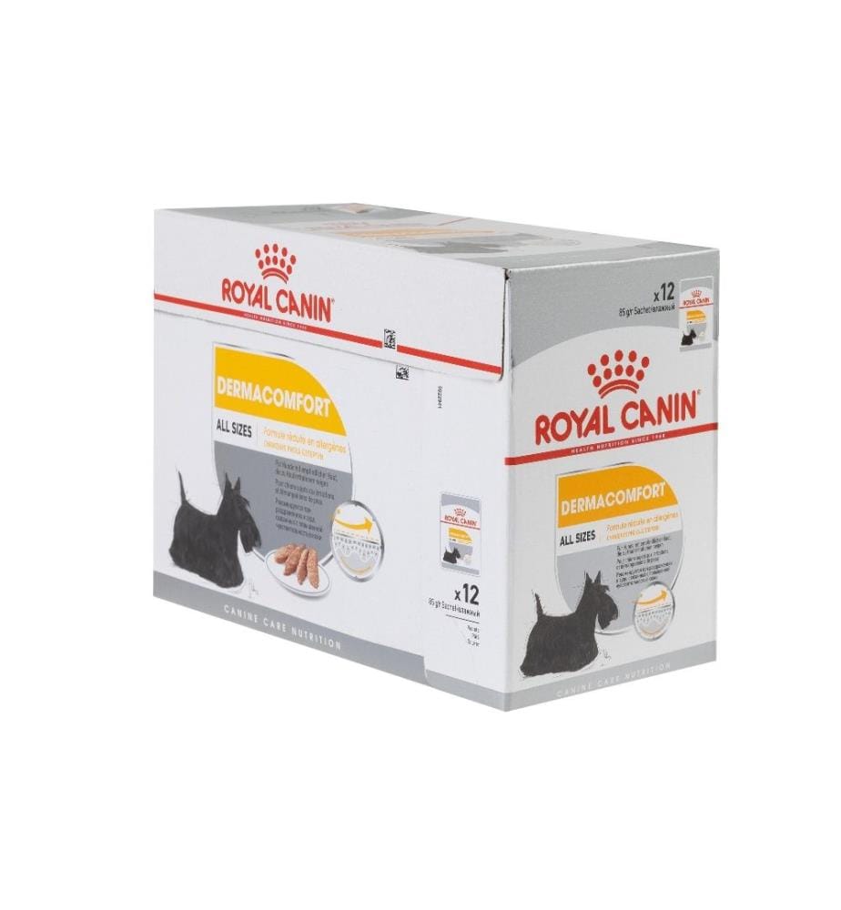 ROYAL CANIN - Alimentation humide Care Nutrition Dermacomfort Mousse, 12 x 85g