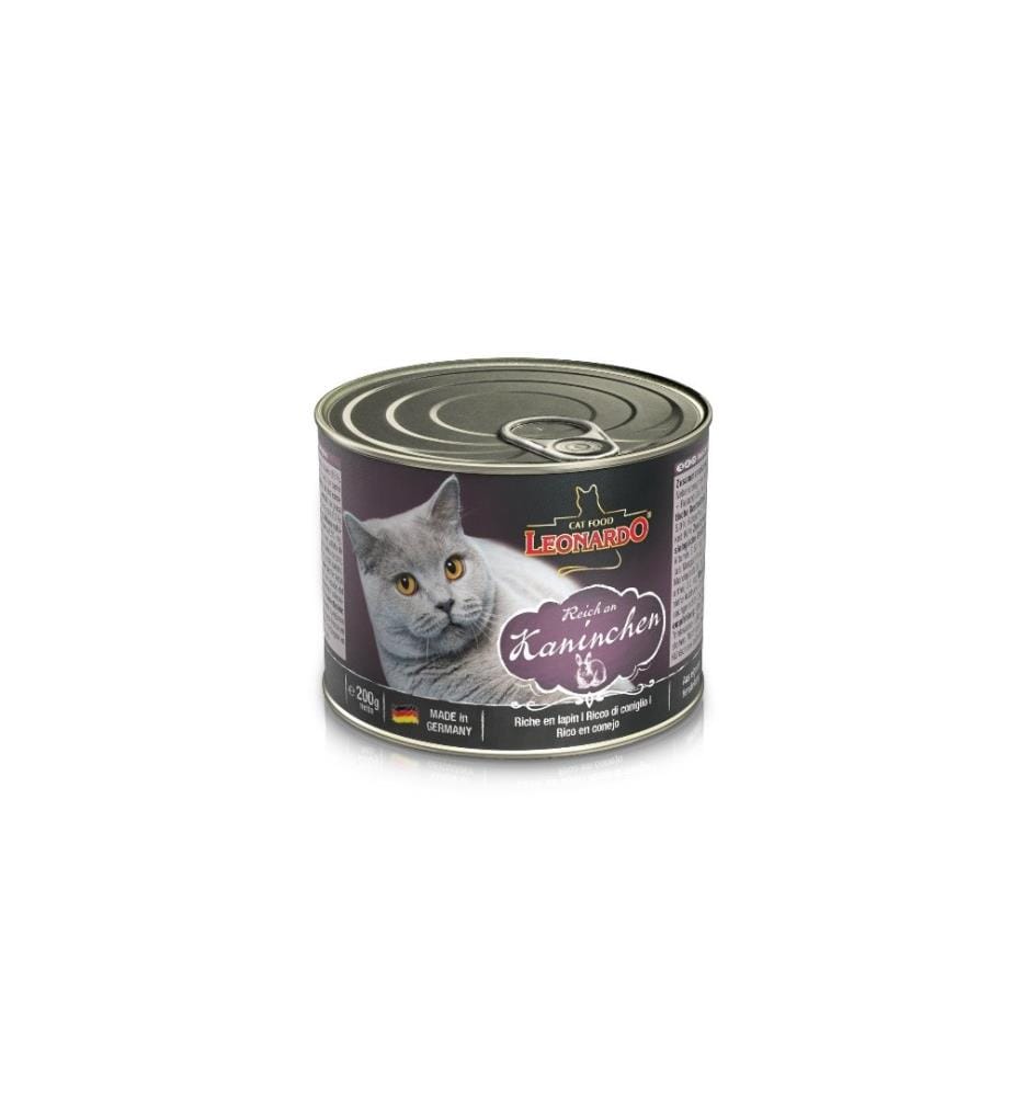 LEONARDO CAT FOOD - Alimentation humide Les lapins, 200 g