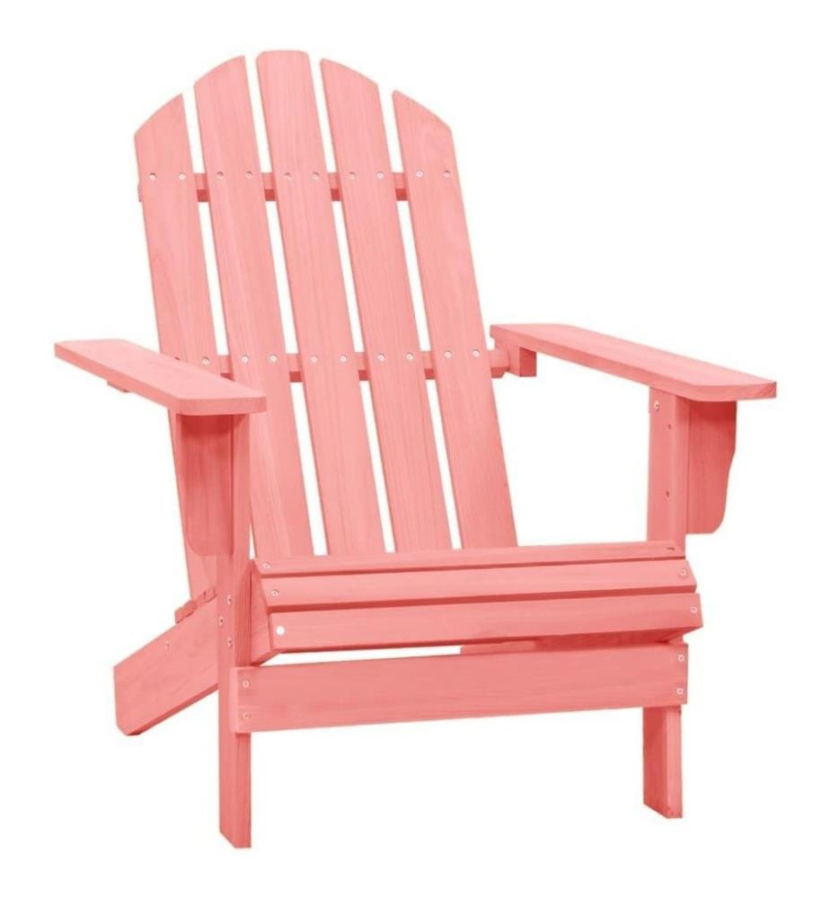 Chaise de jardin Adirondack Bois de sapin massif Rose