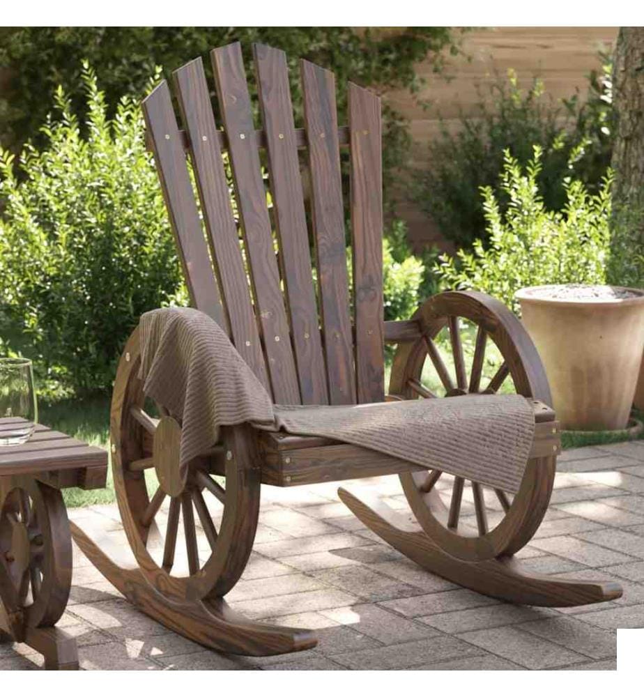 Chaise à bascule Adirondack bois de sapin massif