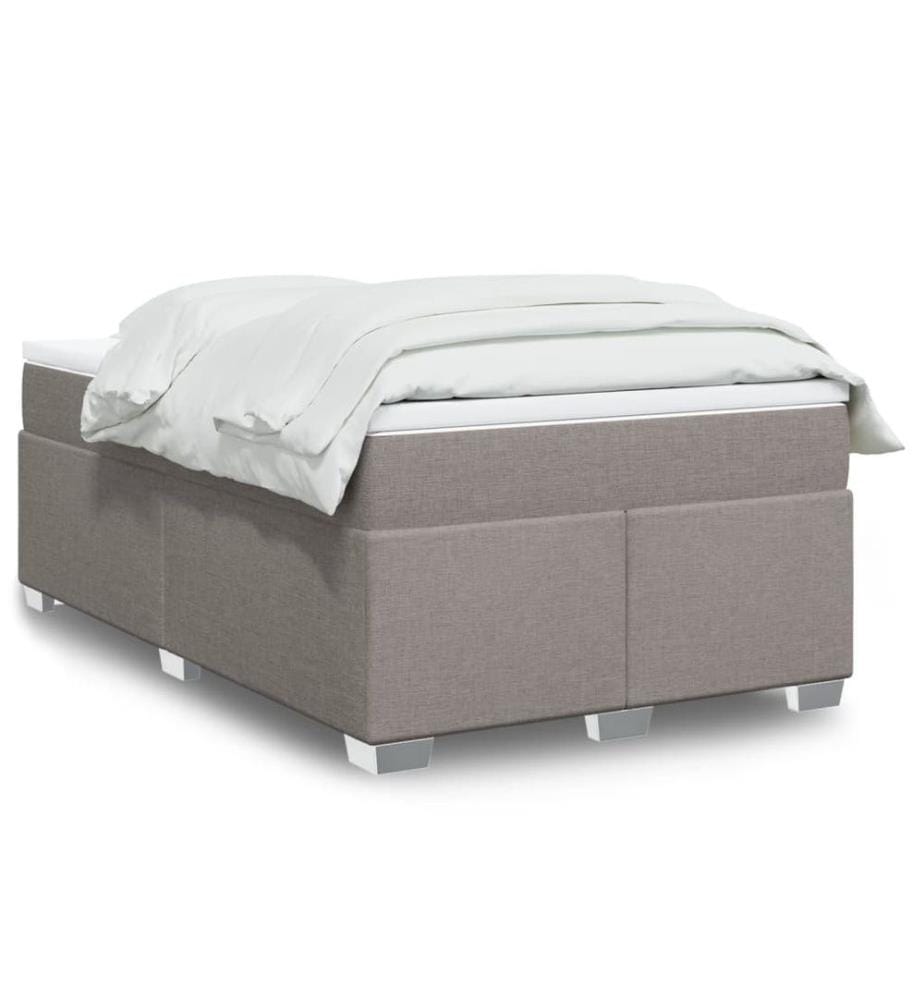 Sommier à lattes de lit avec matelas Taupe 120x200 cm Tissu
