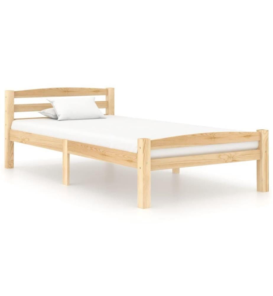 Cadre de lit Bois de pin massif 90x200 cm