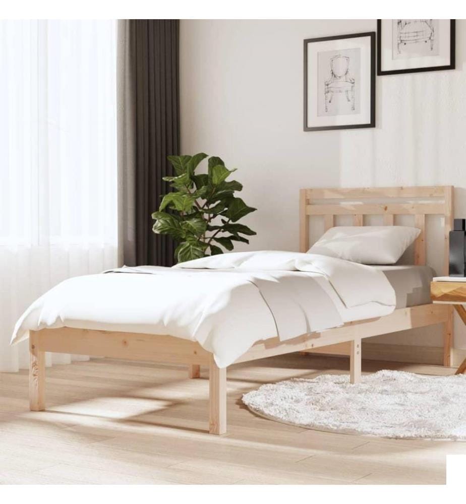 Cadre de lit Bois de pin massif 100x200 cm