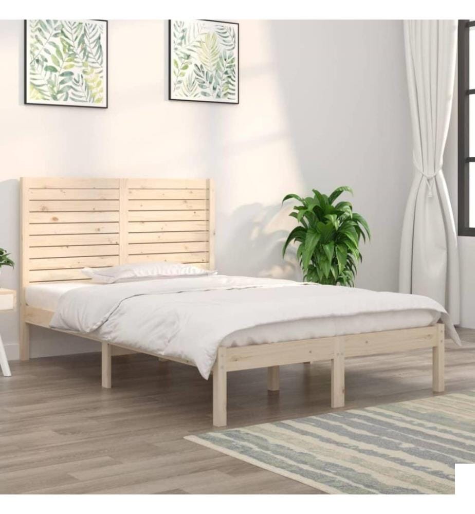 Cadre de lit Bois massif 120x190 cm Petit Double