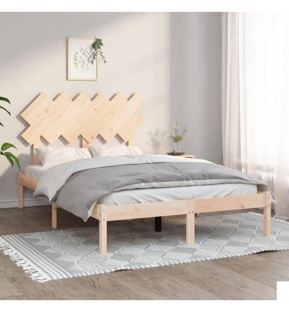 Cadre de lit 120x190 cm Petit Double Bois massif
