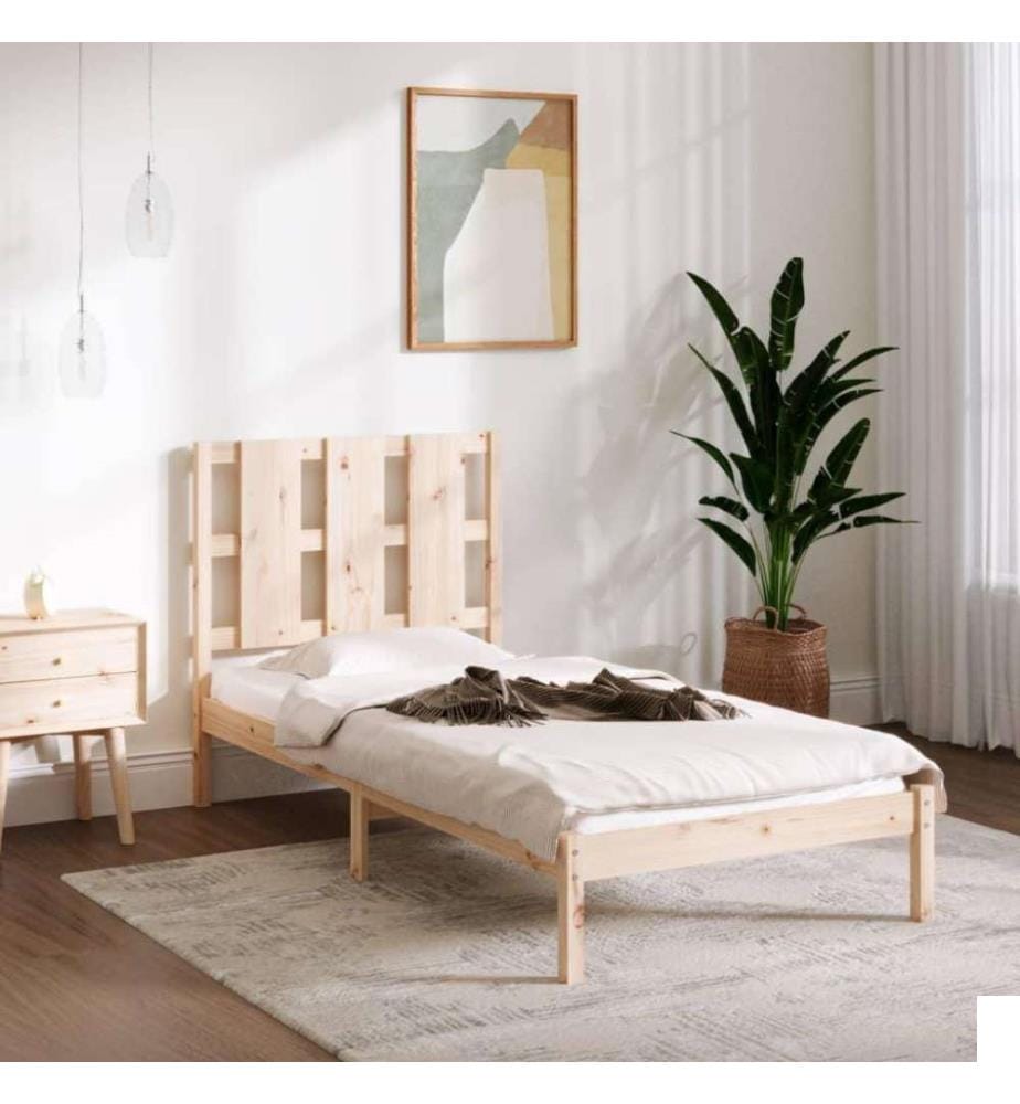 Cadre de lit Bois de pin massif 100x200 cm