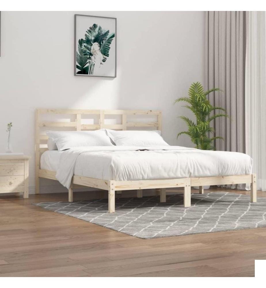 Cadre de lit Bois massif 180x200 cm Super King