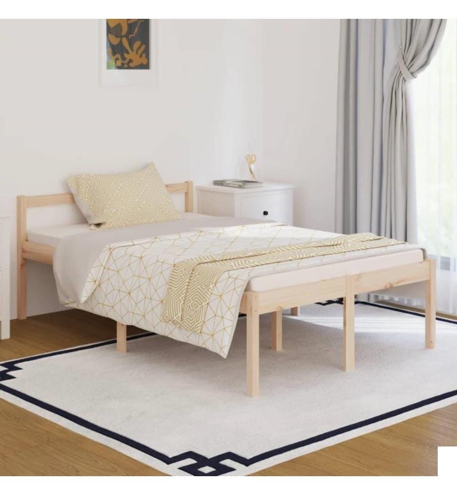 Cadre de lit Bois massif 120x190 cm Petit double