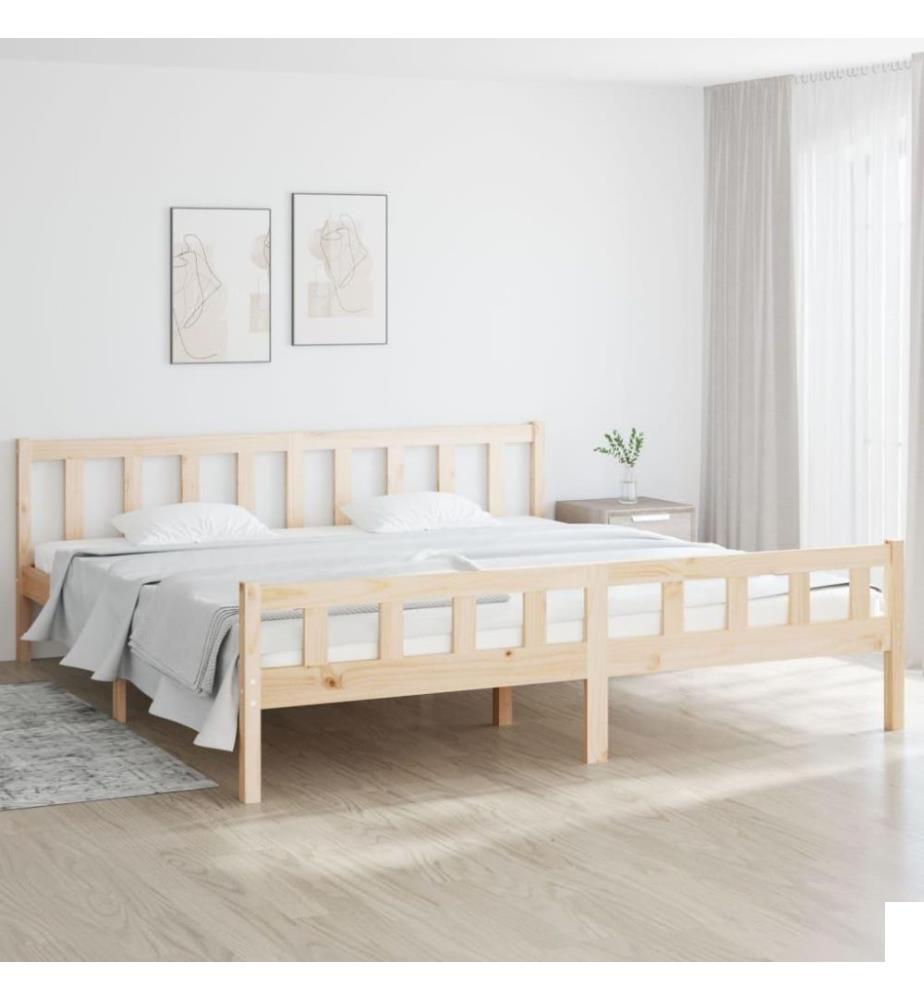 Cadre de lit Bois massif 160x200 cm