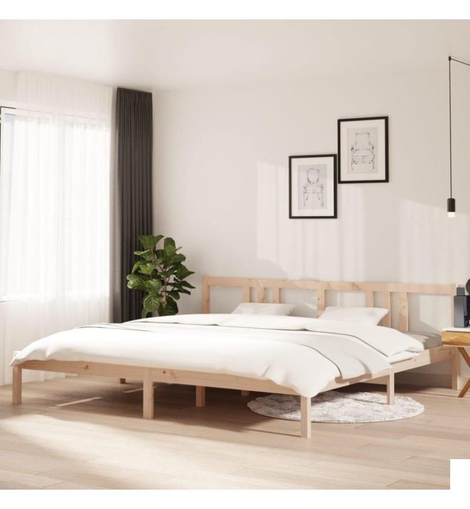Cadre de lit Bois massif 200x200 cm