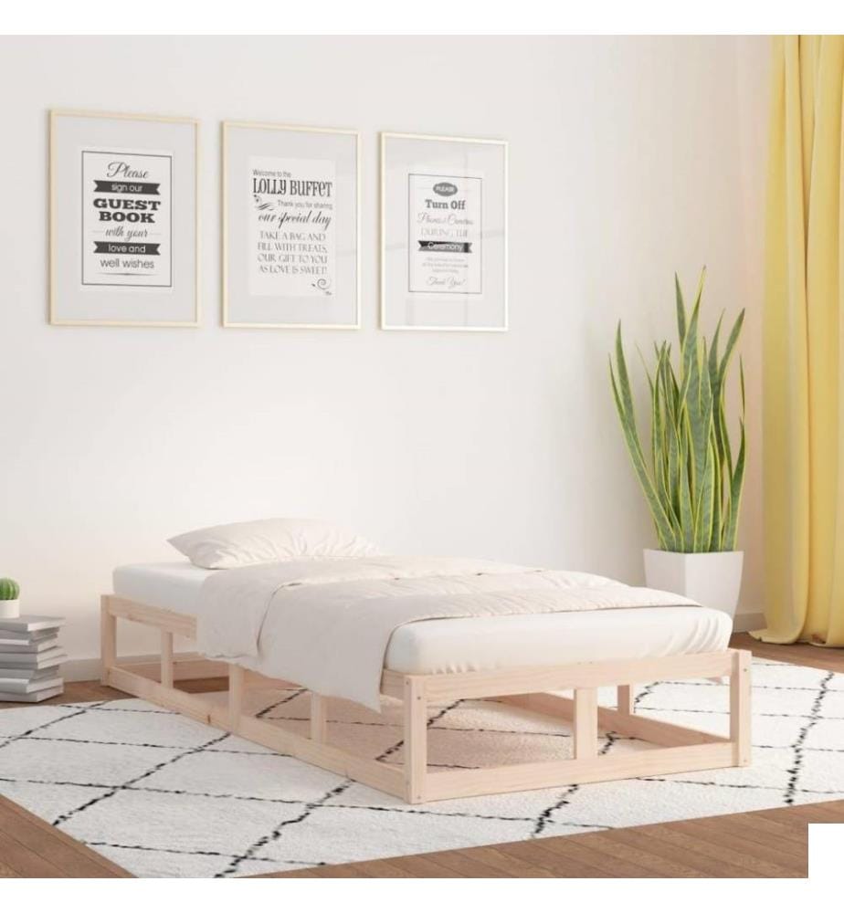 Cadre de lit 90x200 cm Bois massif