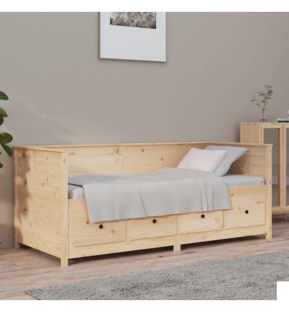 Lit de jour 75x190 cm Bois de pin massif