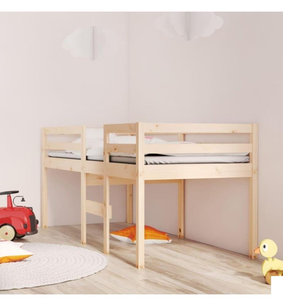 Lit haut 80x200 cm Bois de pin massif