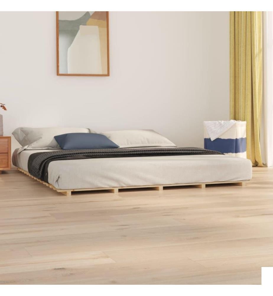 Cadre de lit 200x200 cm Bois de pin massif
