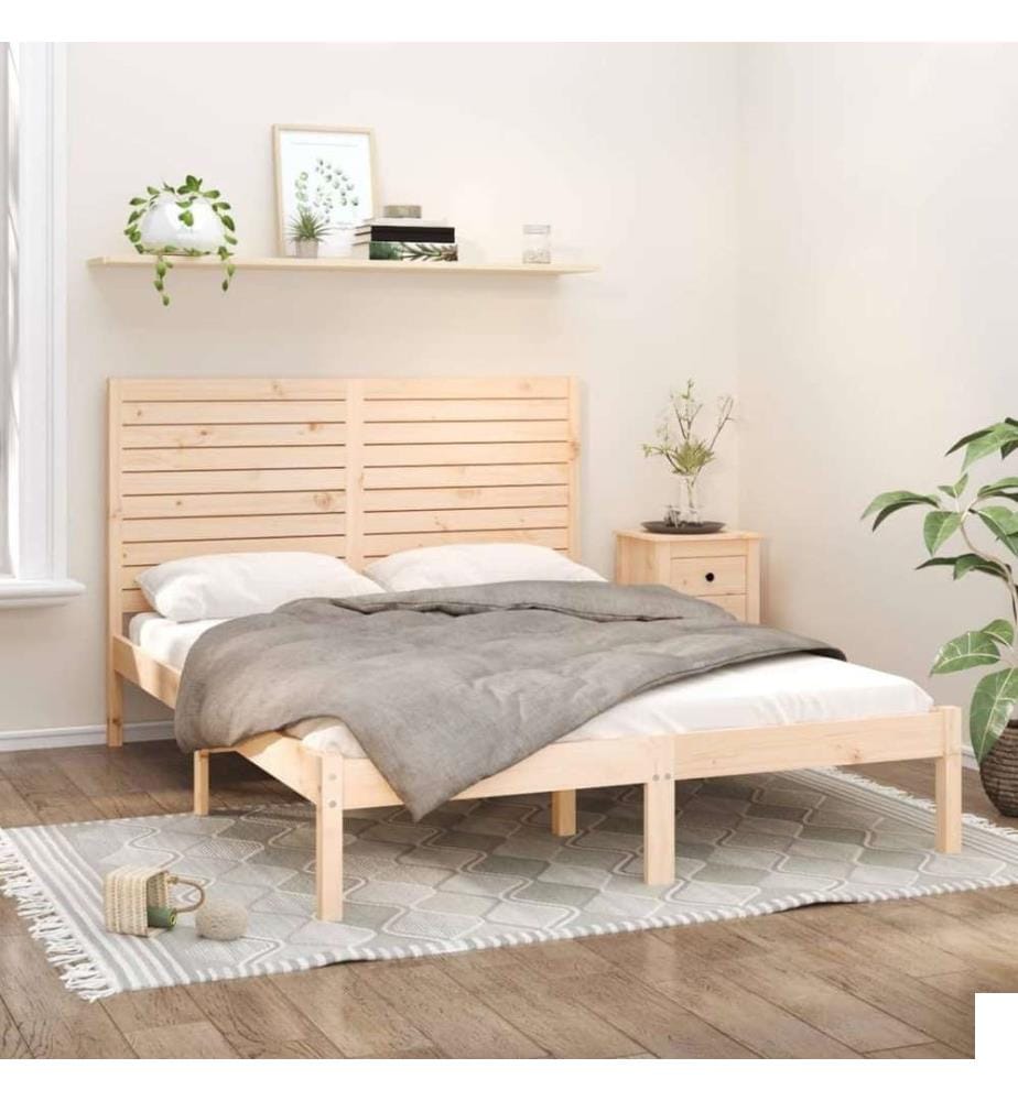 Cadre de lit Bois massif 160x200 cm