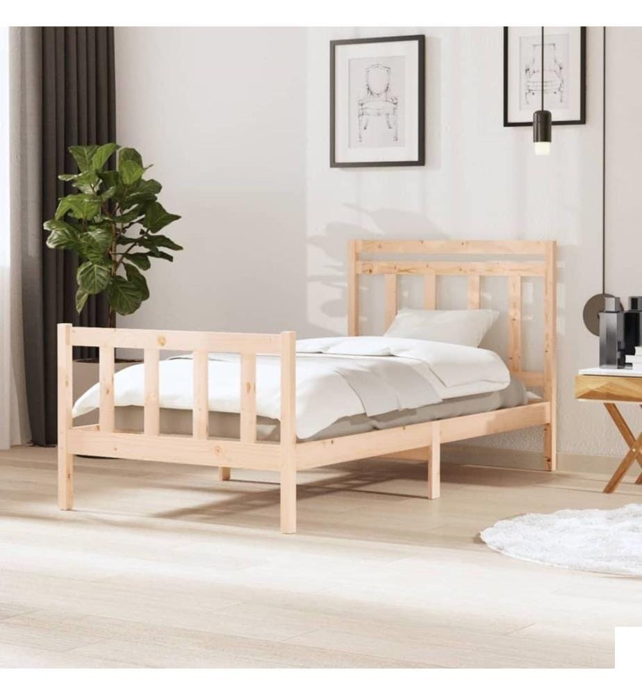 Cadre de lit Bois massif 100x200 cm