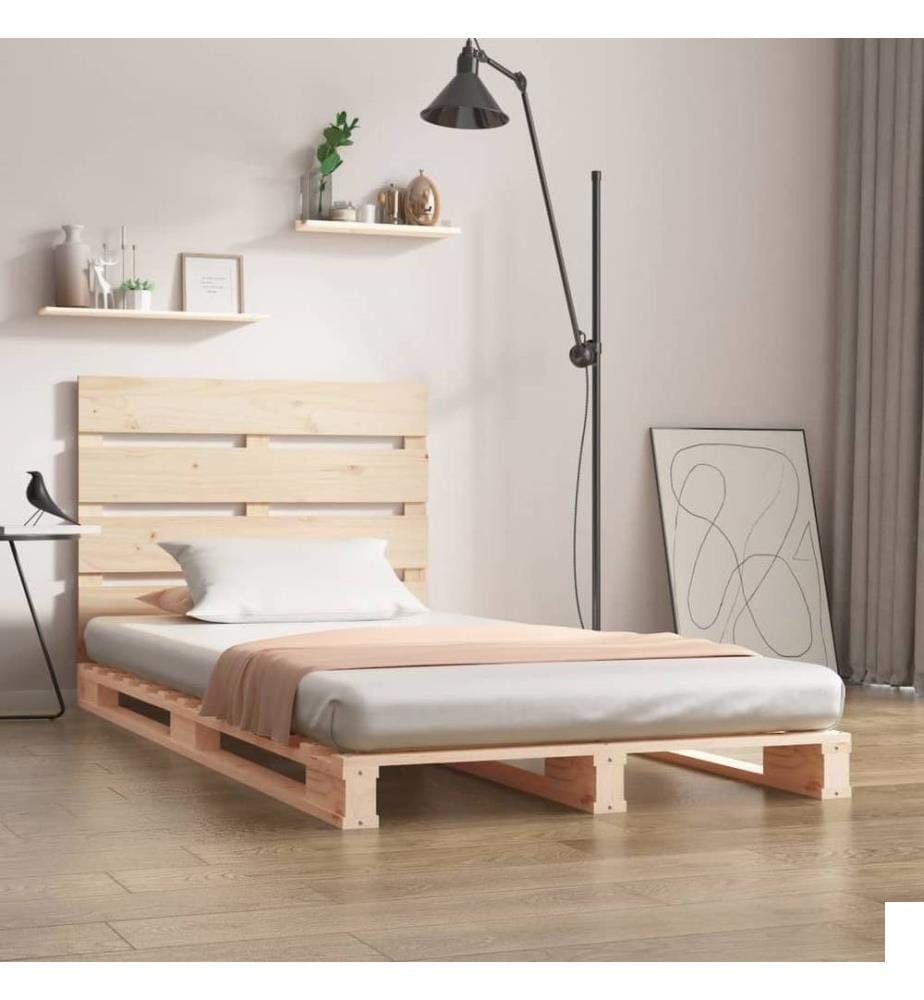 Cadre de lit 90x190 cm Bois de pin massif Simple