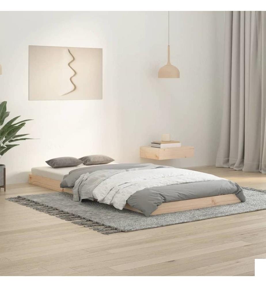 Cadre de lit 90x200 cm Bois de pin massif
