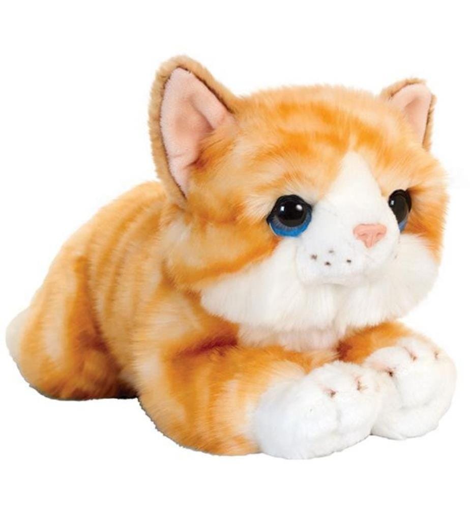 KEEL - Chat rouge 32cm, couché