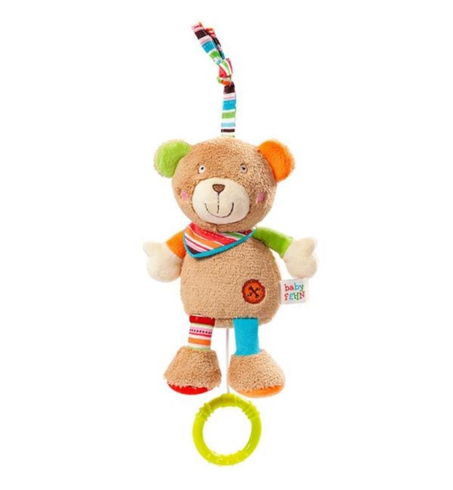 FEHN - Mini Doudou Teddy musical, 18cm