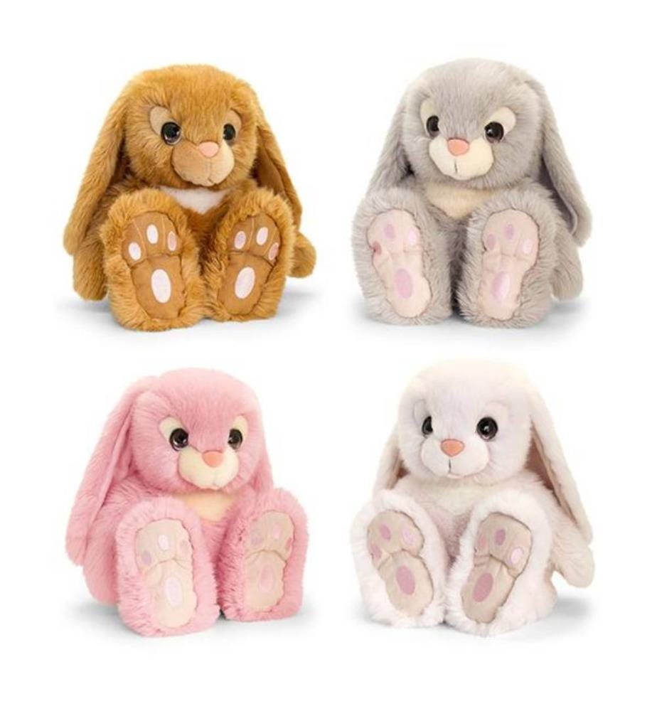 KEEL - Lapin Cuddle 18cm 4 fois ass., Signature Cuddle, blanc, brun, rose, gris - Coloris Aléatoire