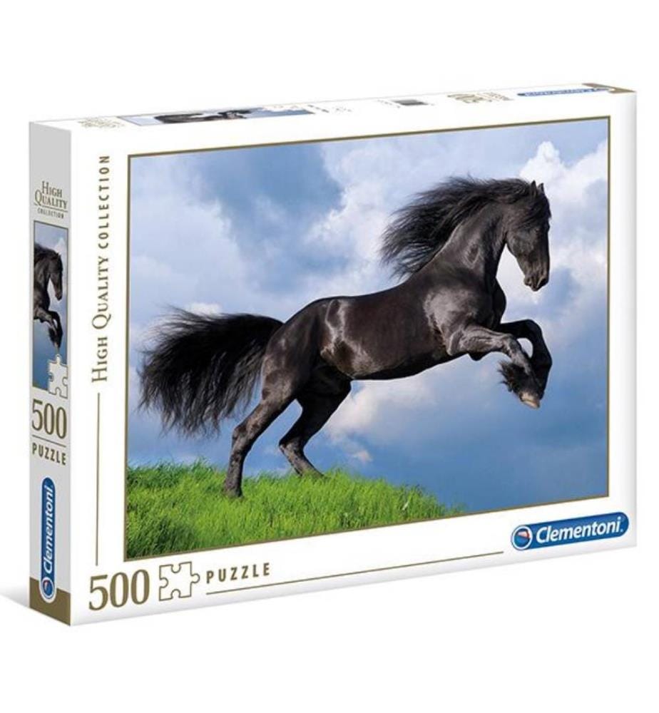 CLEMENTONI - Puzzle black horse 500 pièces, 49 x 36cm