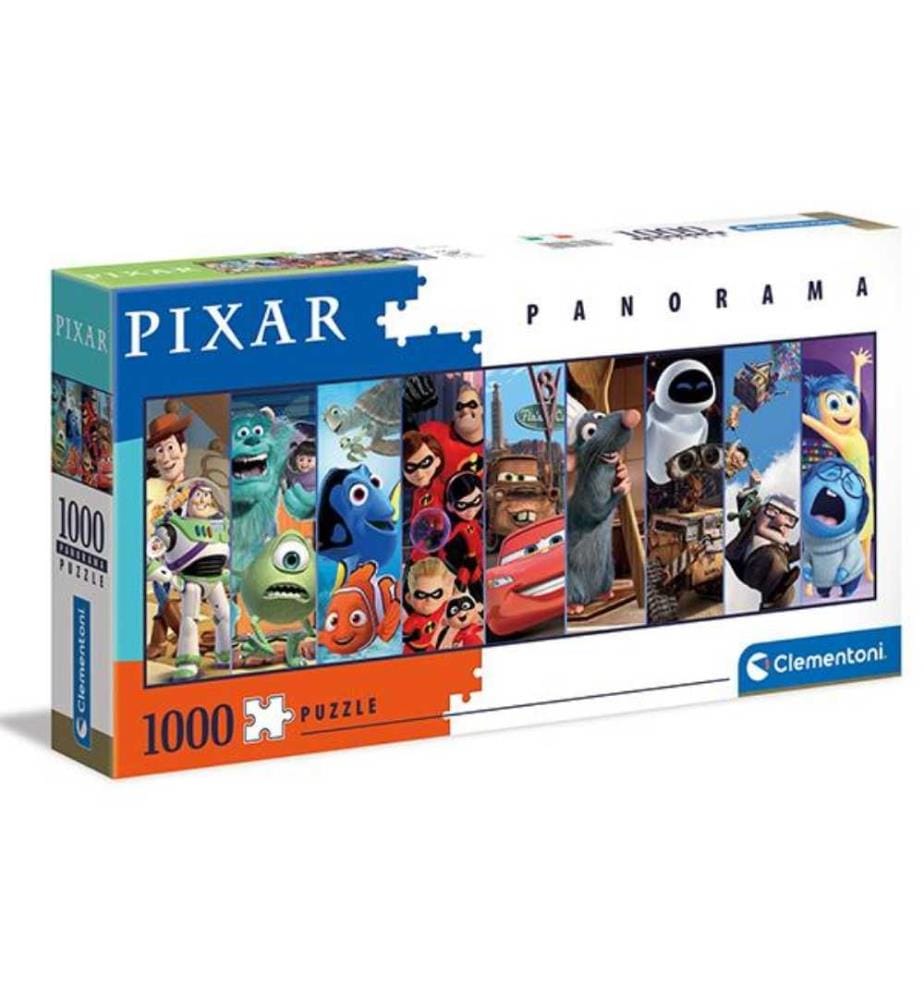 CLEMENTONI - Panorama Puzzle Disney Pixar 1000 pcs, Princess 98x33cm