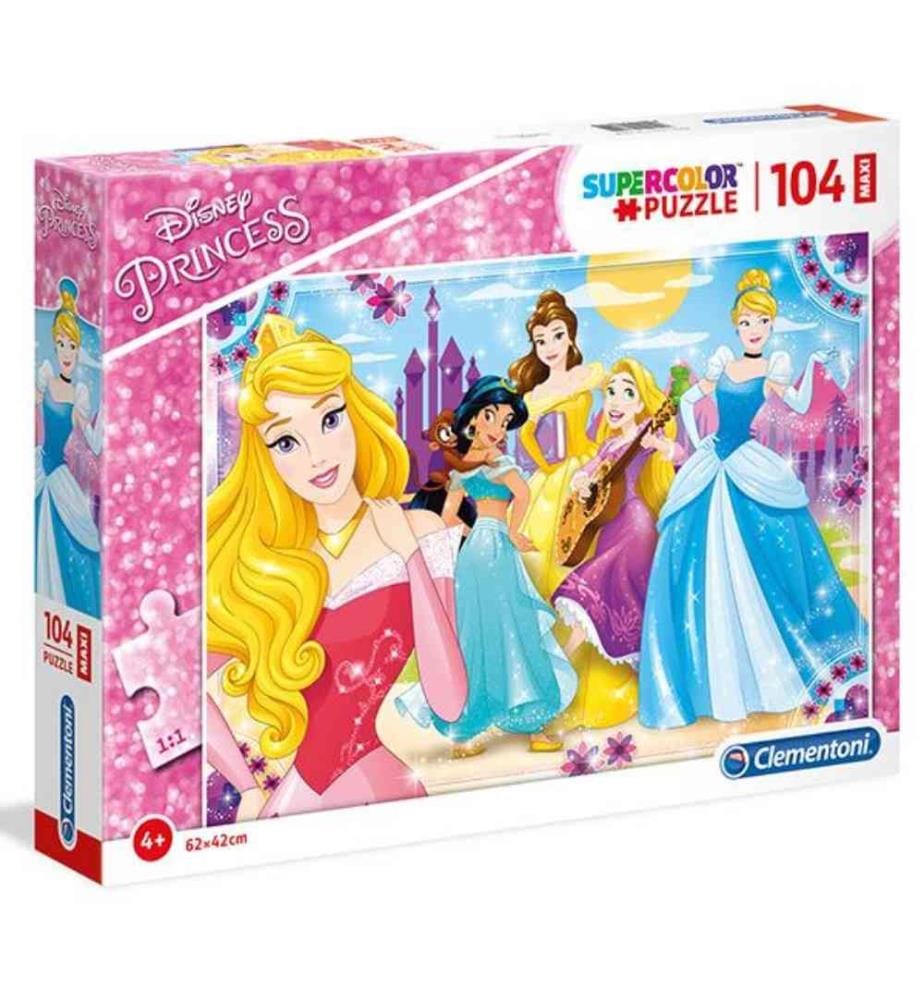 CLEMENTONI - Puz.Maxi Disney Princess pcs. 104, 68 x48cm