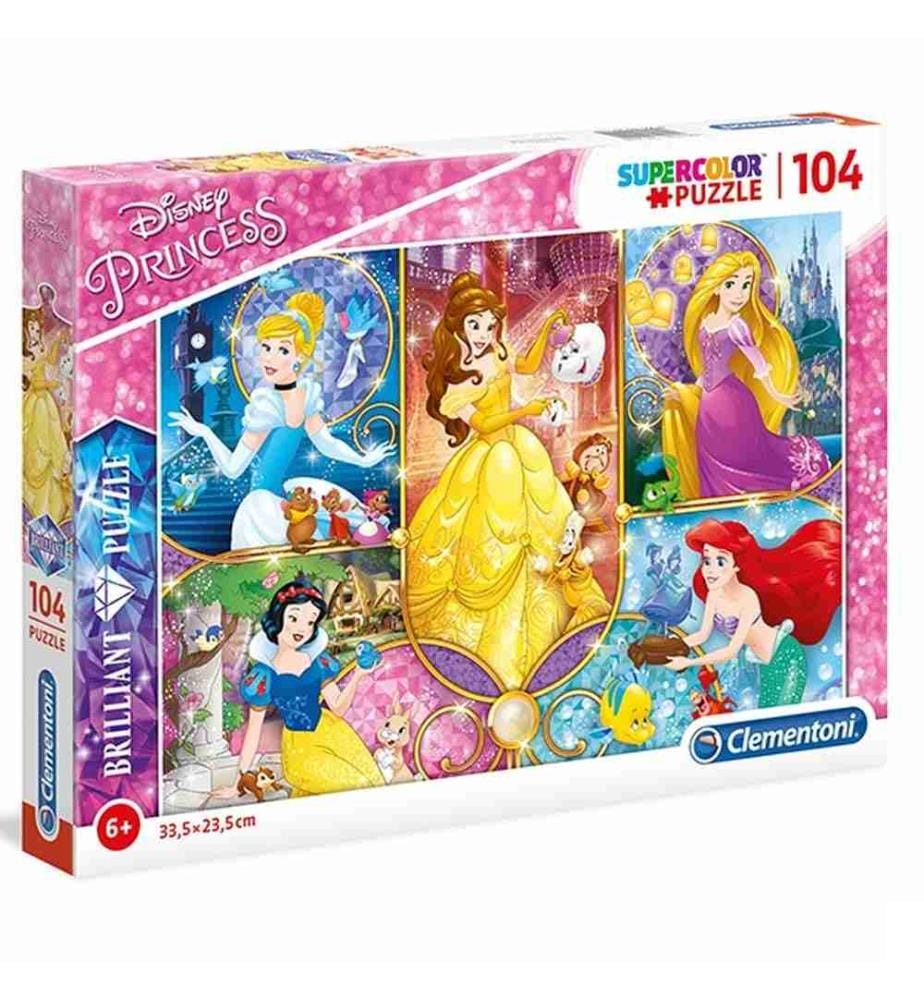 CLEMENTONI - Puzzle Brilliant Princess 104 pcs., 48.5 x 33.5cm