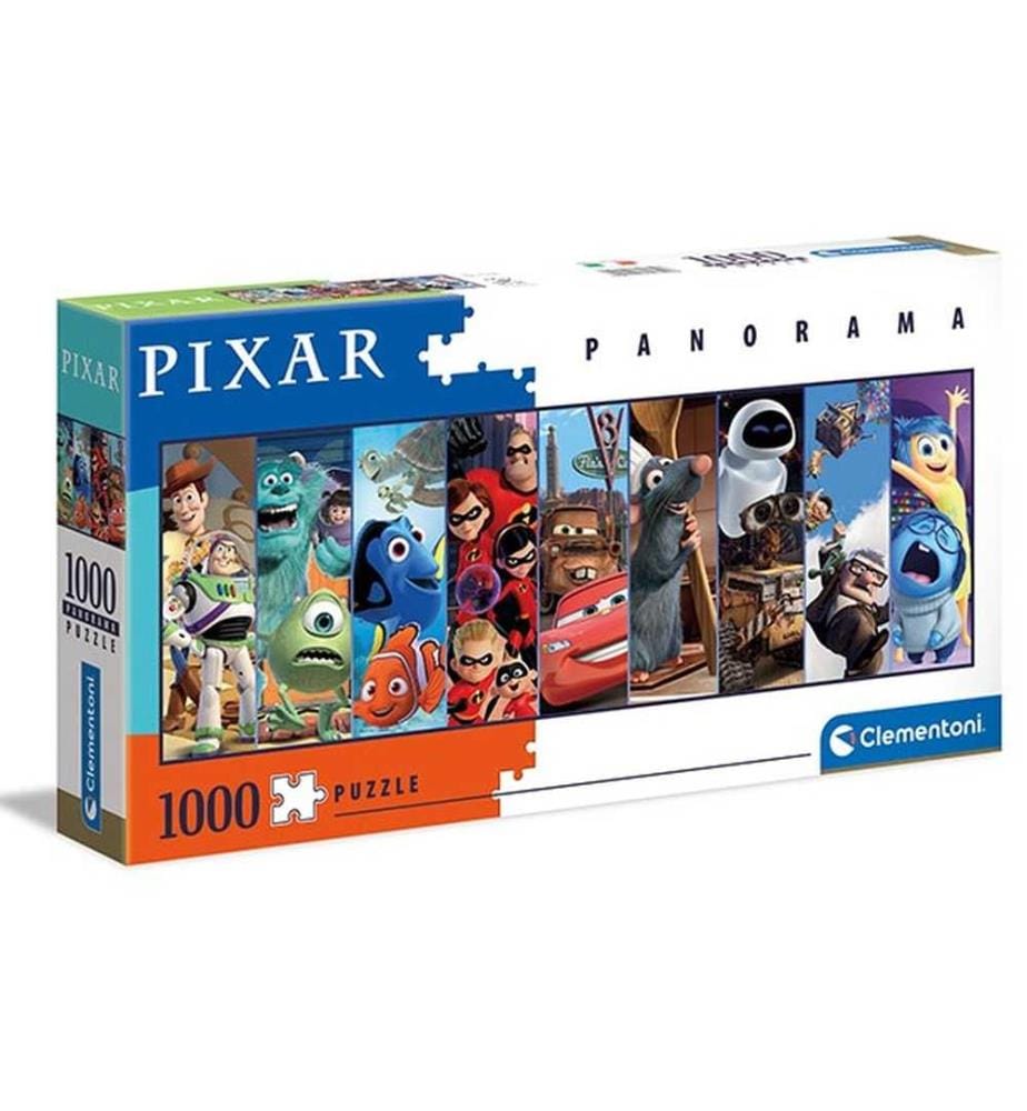 CLEMENTONI - Panorama Puzzle Disney Pixar 1000 pcs, Princess 98x33cm