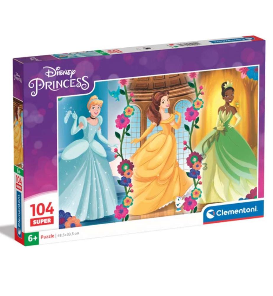 CLEMENTONI - Princess Puzzle 104 pièces S, , 48.5 x 33.5 cm