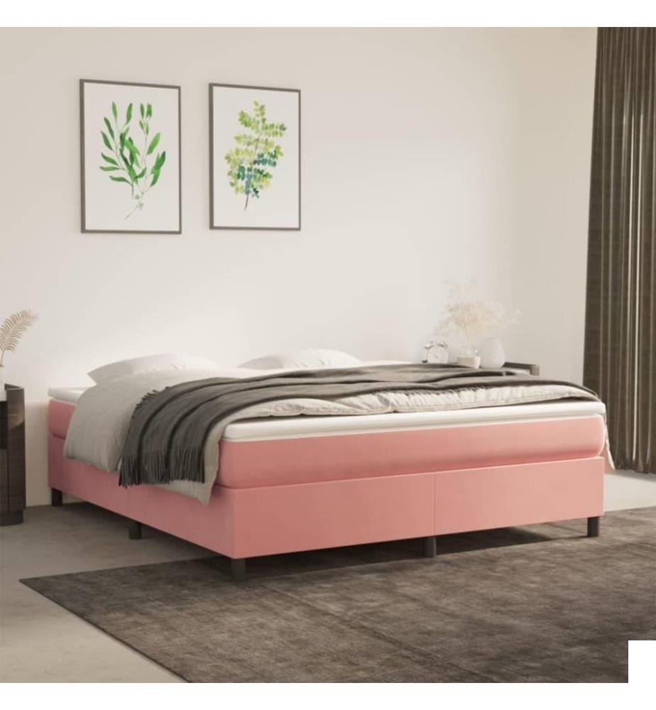 Sommier à ressorts de lit Rose 180x200 cm Velours