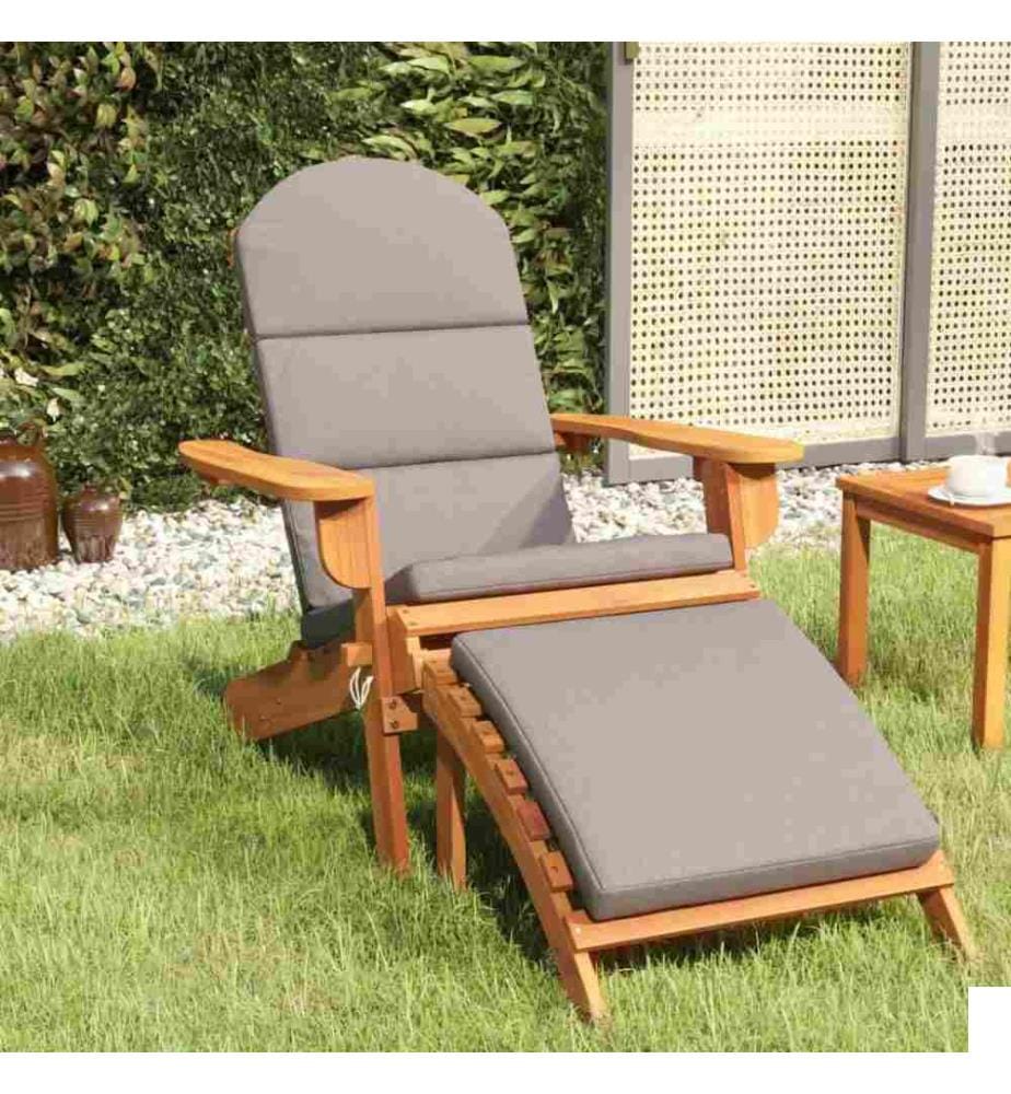 Chaise de jardin Adirondack et repose-pieds bois massif acacia