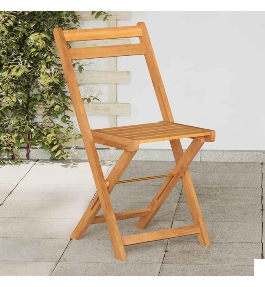Chaises de bistrot pliantes lot de 8 bois d'acacia solide
