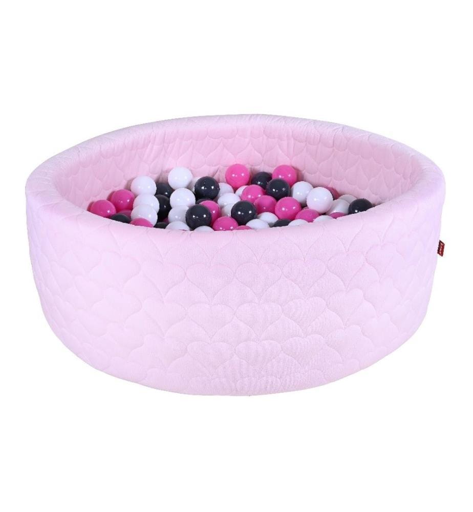 Knorrtoys Piscine à balles Cosy heart rose 300 boules creme/grey/rose
