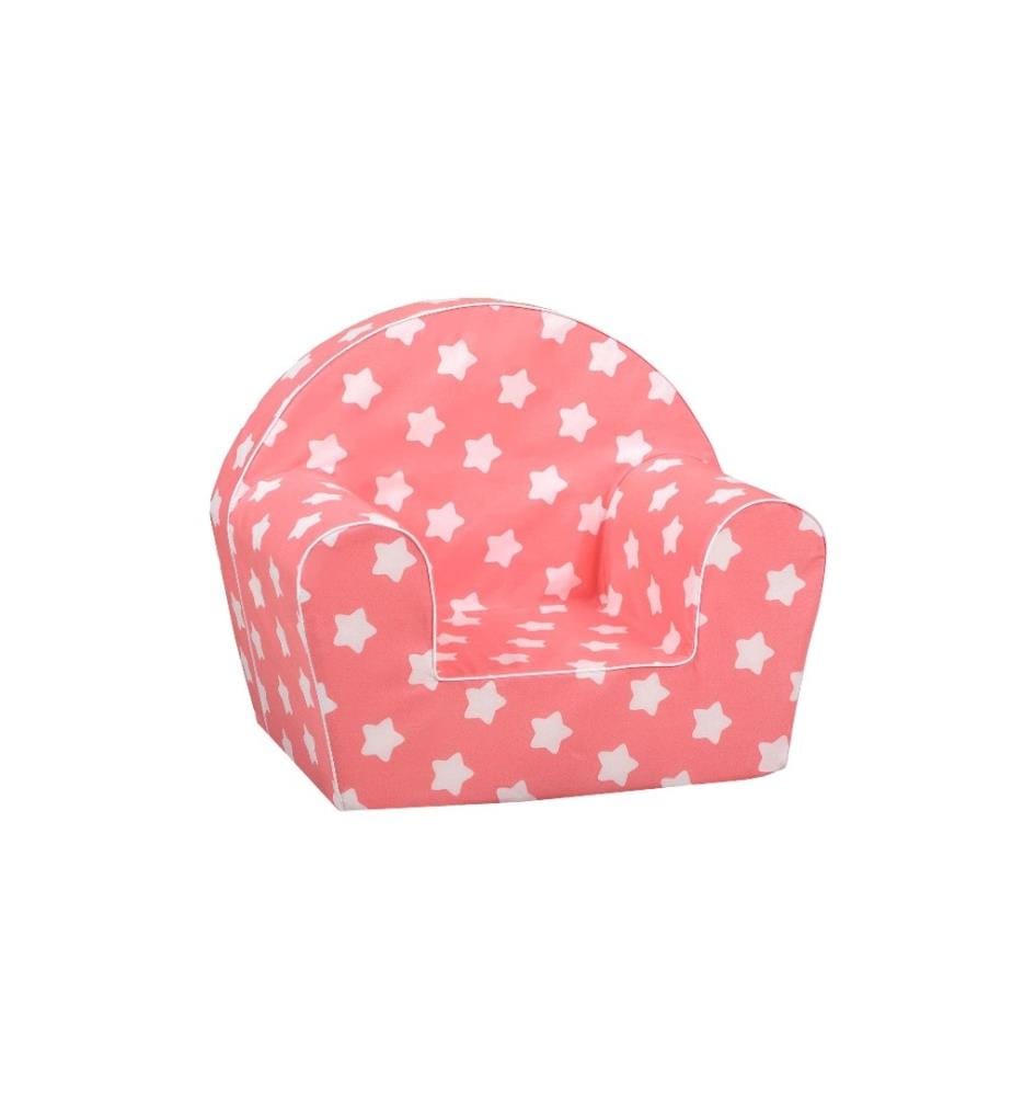Knorrtoys Fauteuil pour enfants Chaise pour enfants - Pink White Stars