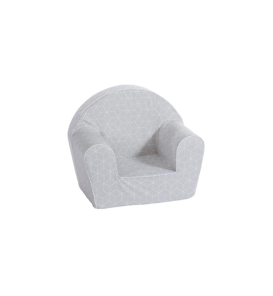 Knorrtoys Fauteuil pour enfants Gris avec Geo Cube