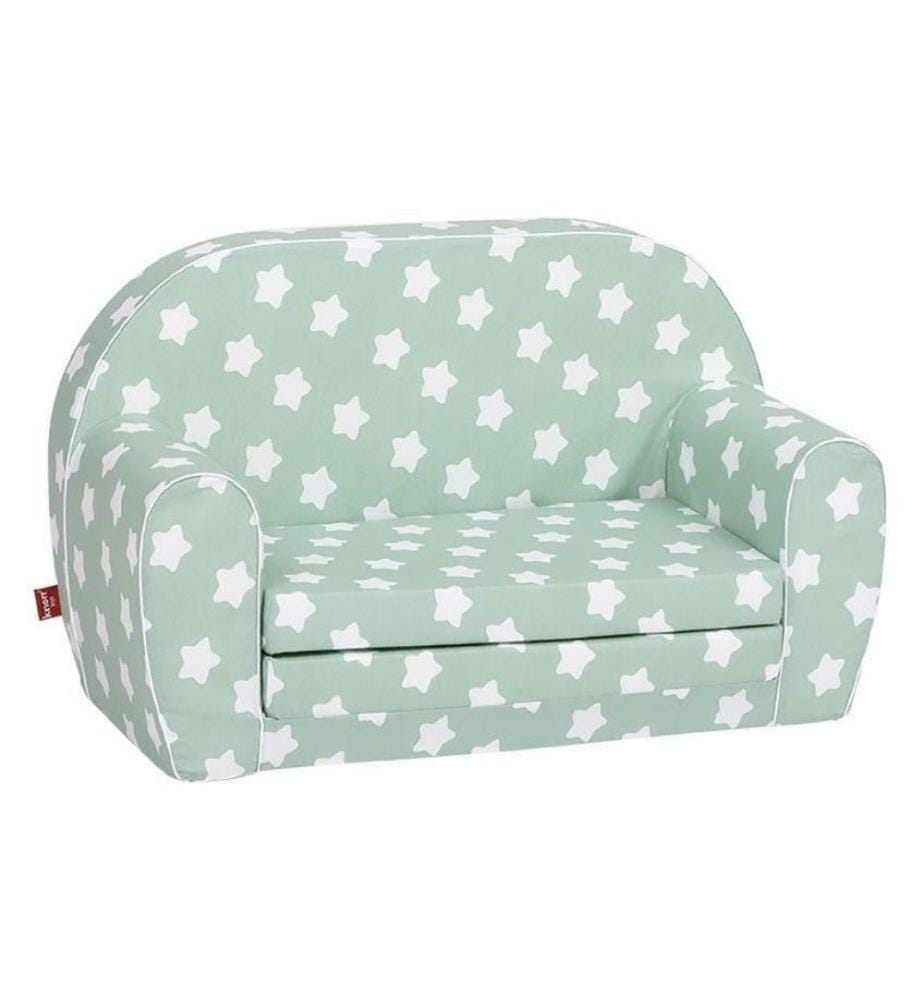 Knorrtoys Canapé pour enfants Green White Stars