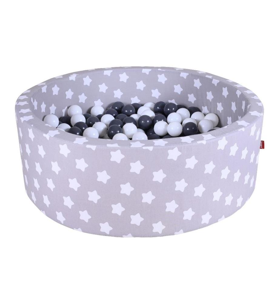 Knorrtoys Piscine à balles Gris avec des étoiles blanches