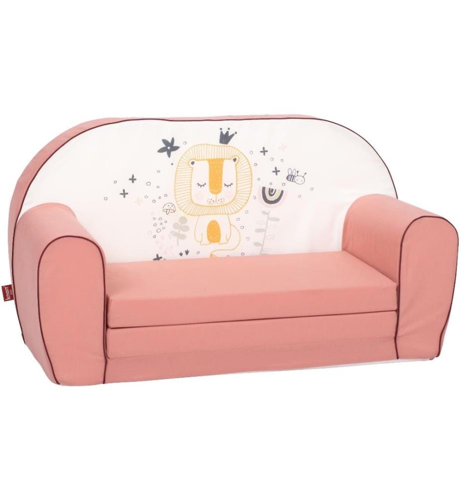 Knorrtoys Canapé pour enfants Lion Leo rose