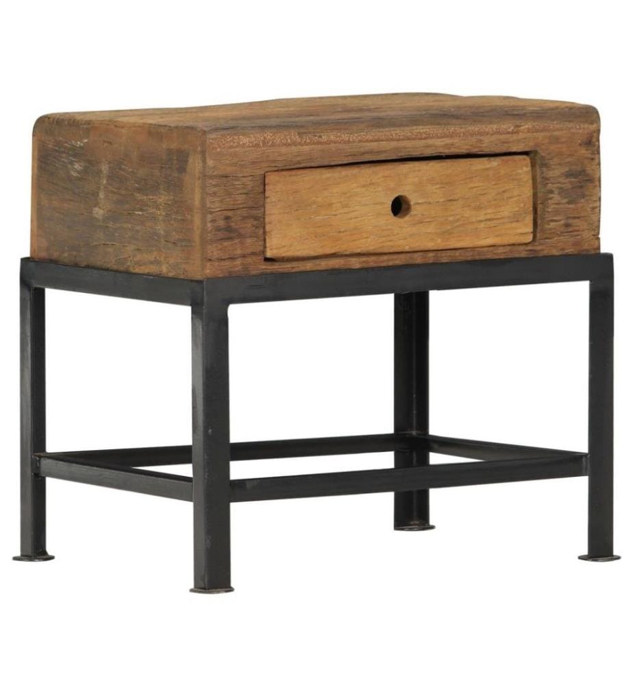 Table de chevet 40 x 35 x 40 cm Bois de récupération massif