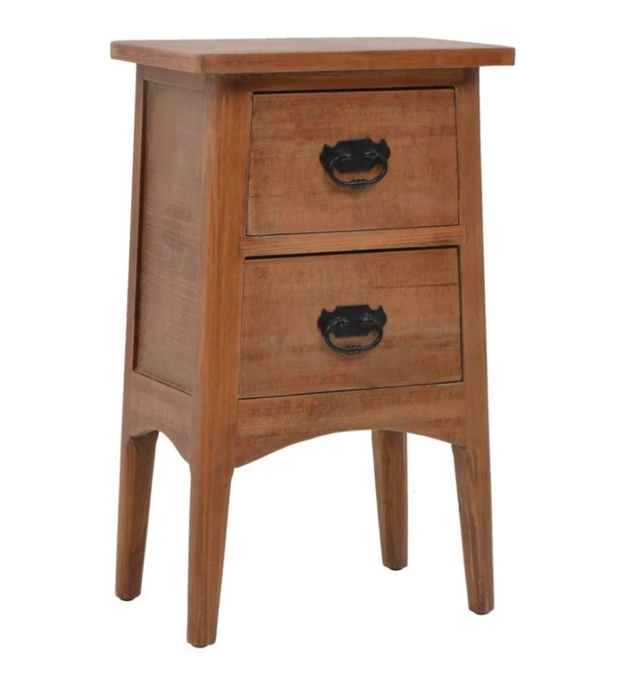 Table de chevet Bois de sapin massif 40 x 29 x 68 cm Marron