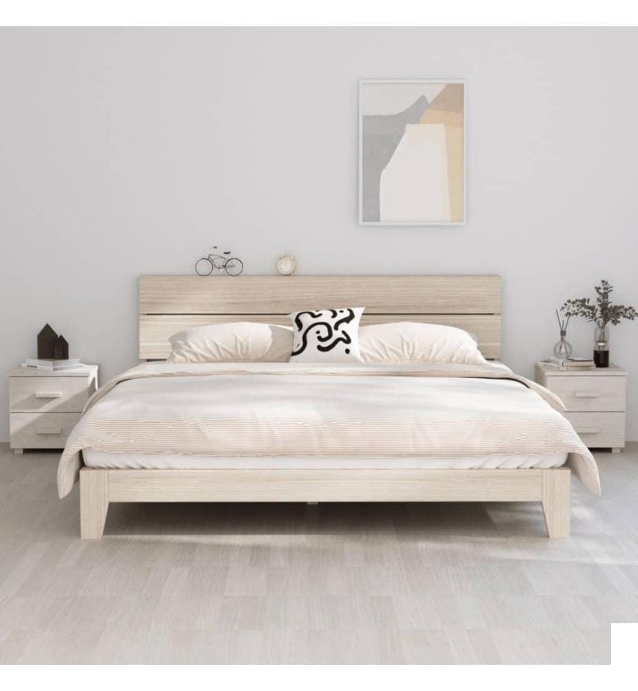 Tables de chevet 2 pcs Blanc 40x35x44,5 cm Bois de pin massif