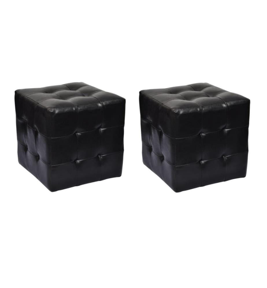 Tabourets cube Noir