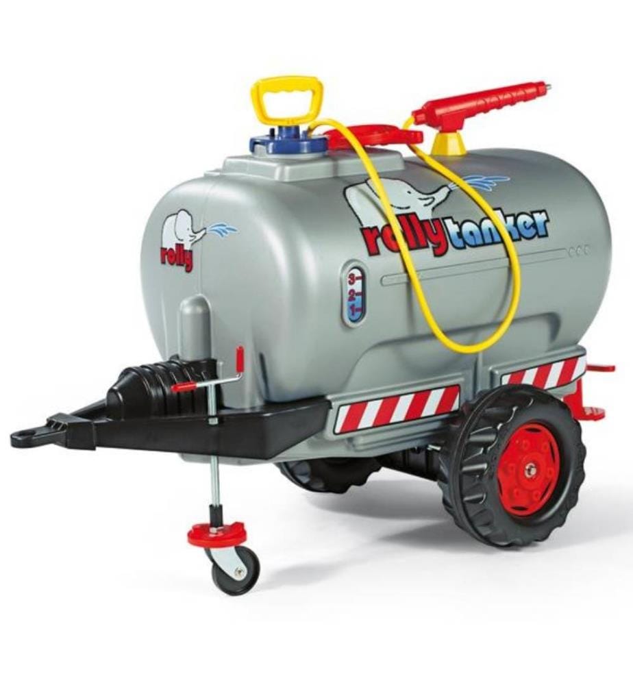 ROLLY TOYS - rollyTanker argent, âge 3+, pompe avec arroseur, robinet de sortie, 98x46x62cm