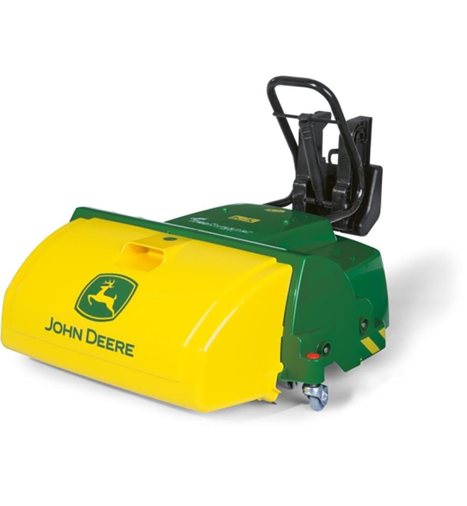 ROLLY TOYS - rollyTrac Sweeper John Deere, âge 3+, montage frontal, 65x57.5x44cm, avec rouleau brosseur rotatif