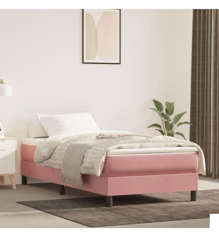 Sommier à ressorts de lit Rose 90x190 cm Velours