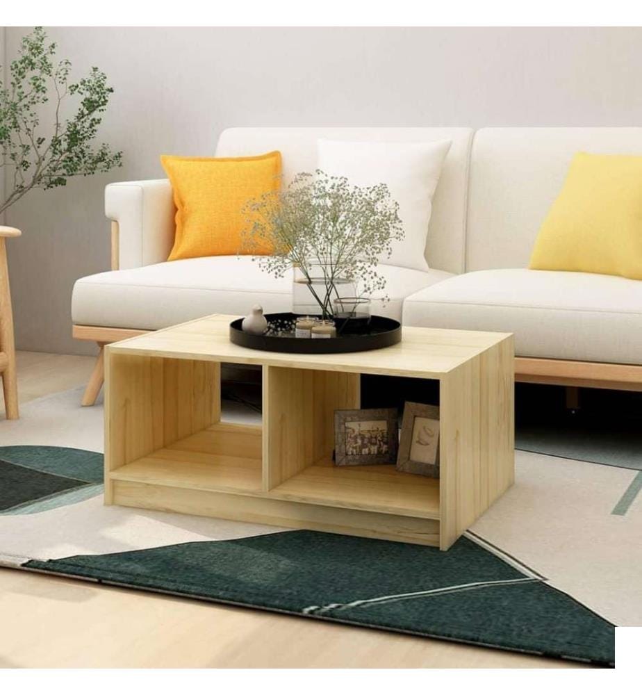 Table basse 75x50x33,5 cm Bois de pin massif
