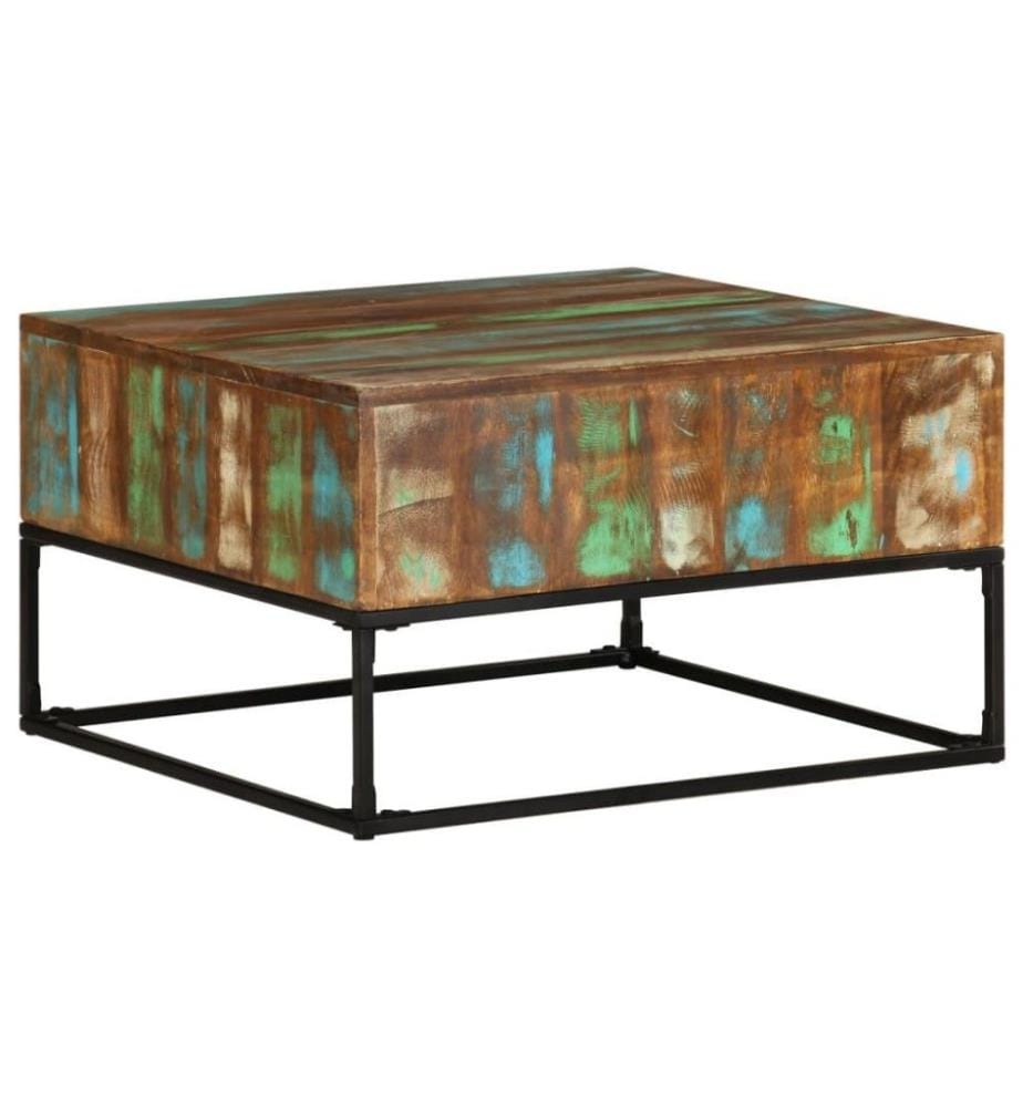 Table basse 68x68x41 cm Bois de récupération solide